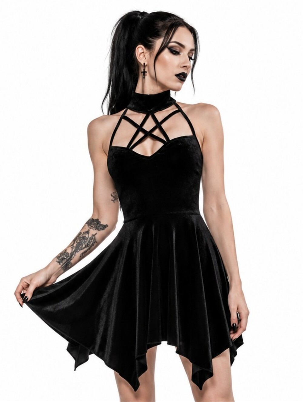 W1DOW Pentacle Skater Dress